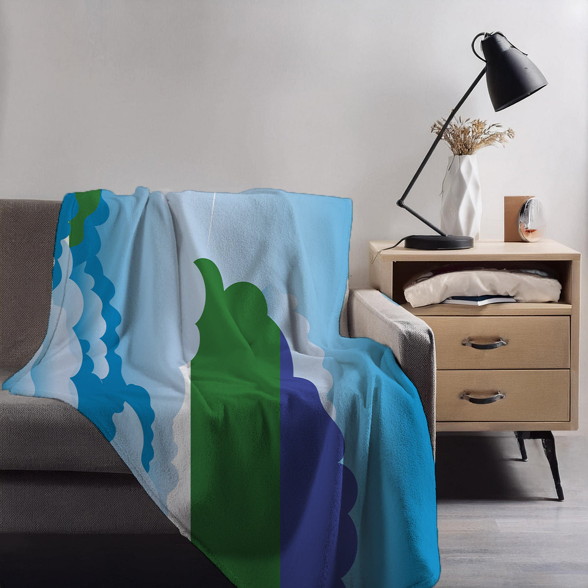 Komi Day Clouds Blankets & Throws | Soft Premium Blankets | City Posters Plus