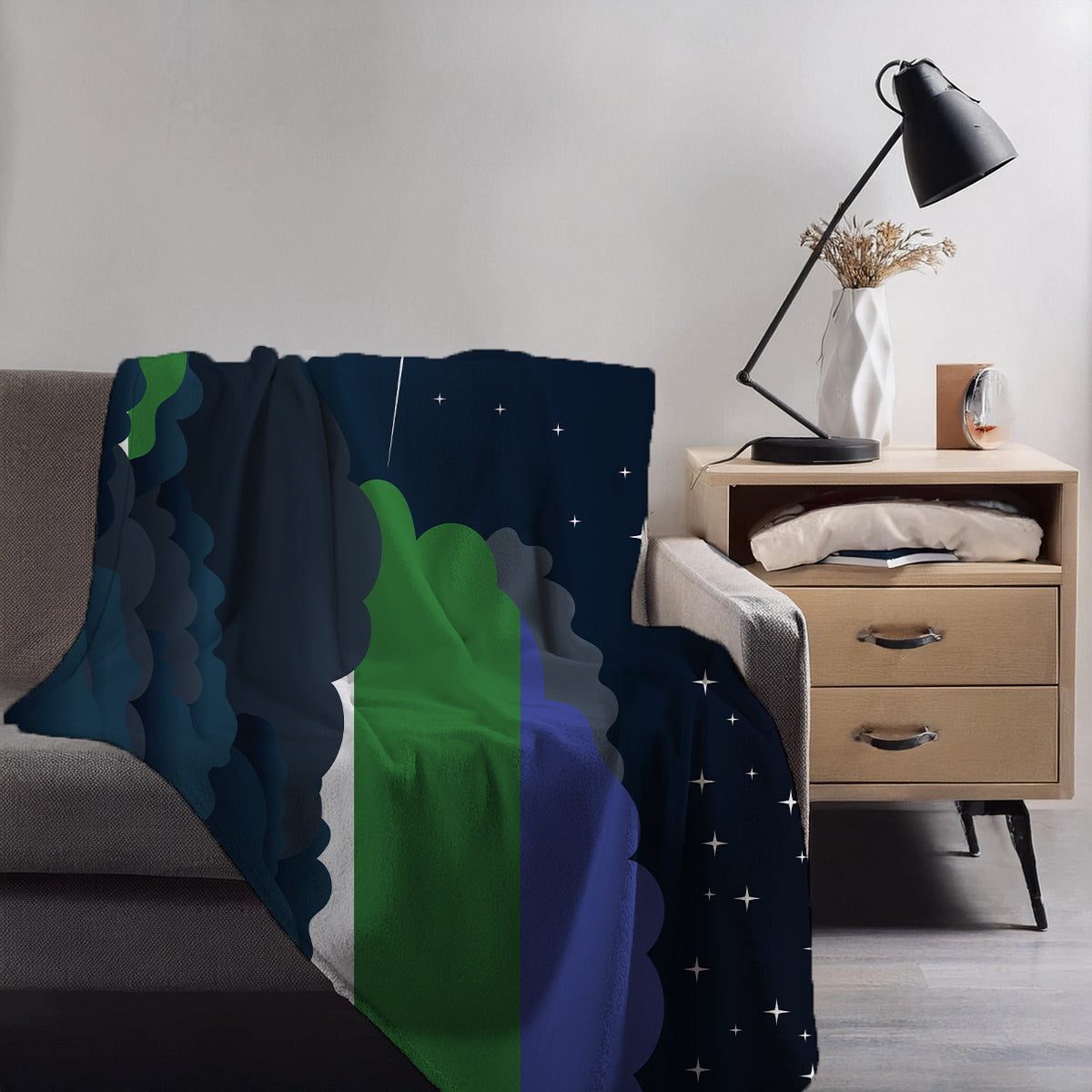 Komi Night Clouds Blankets & Throws | Premium Soft Blankets | City Posters Plus