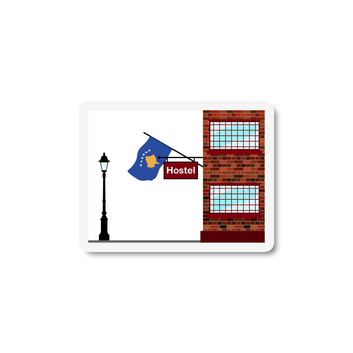 Kosovo Hostels Sticker