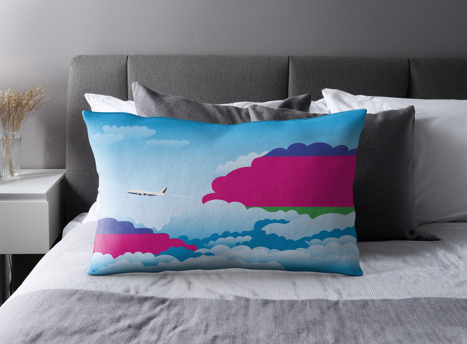 Kuban Peoples Republic Day Clouds Pillow Case and Pillow Throw