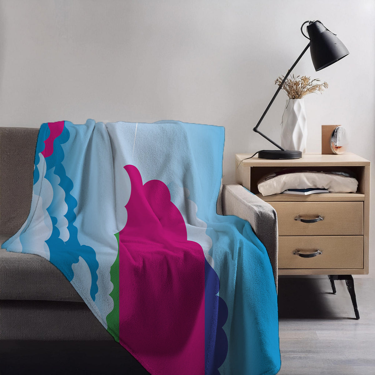 Kuban Peoples Republic Day Clouds Blankets & Throws | Soft Premium Blankets | City Posters Plus