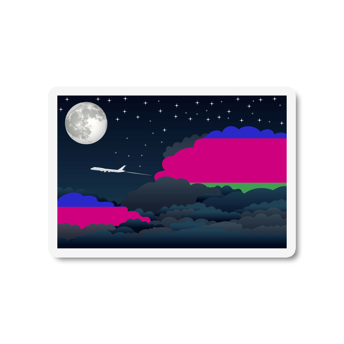 Kuban Peoples Republic Night Clouds Fridge Magnet