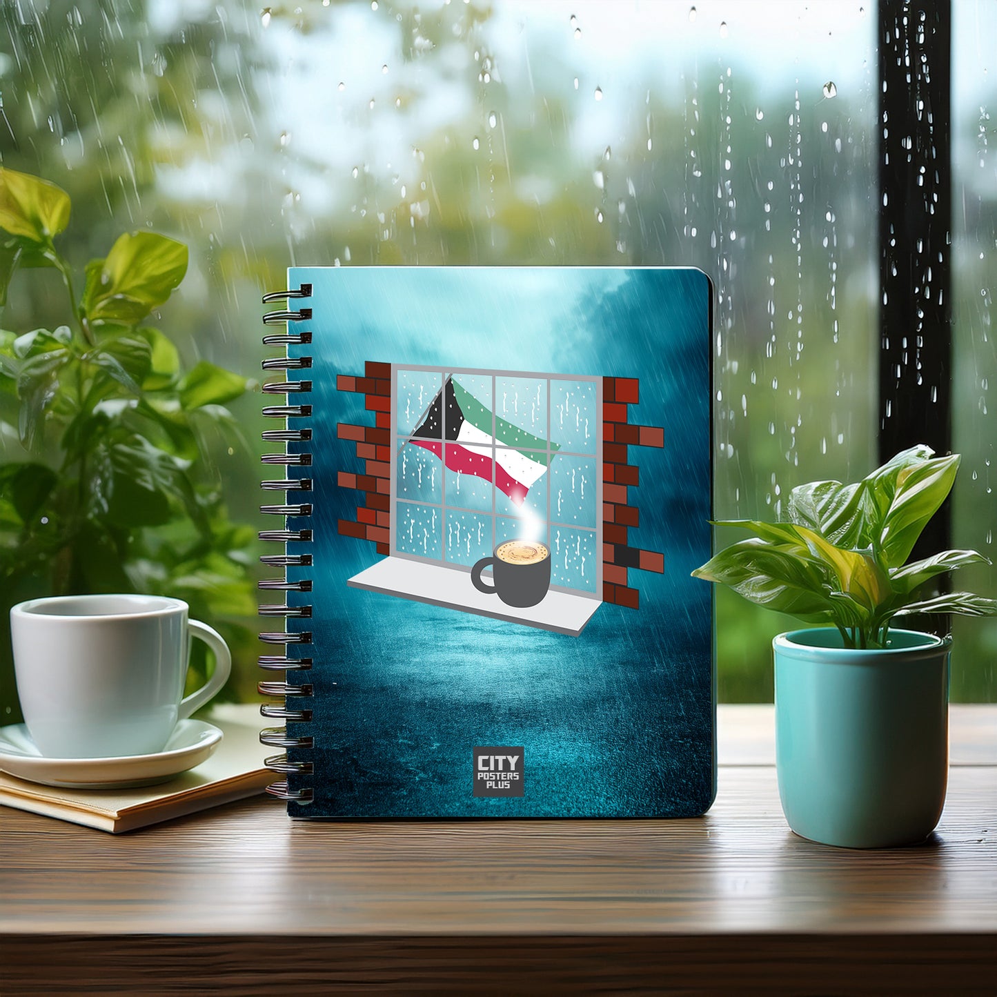 Kuwait  Coffee Rain Notebook