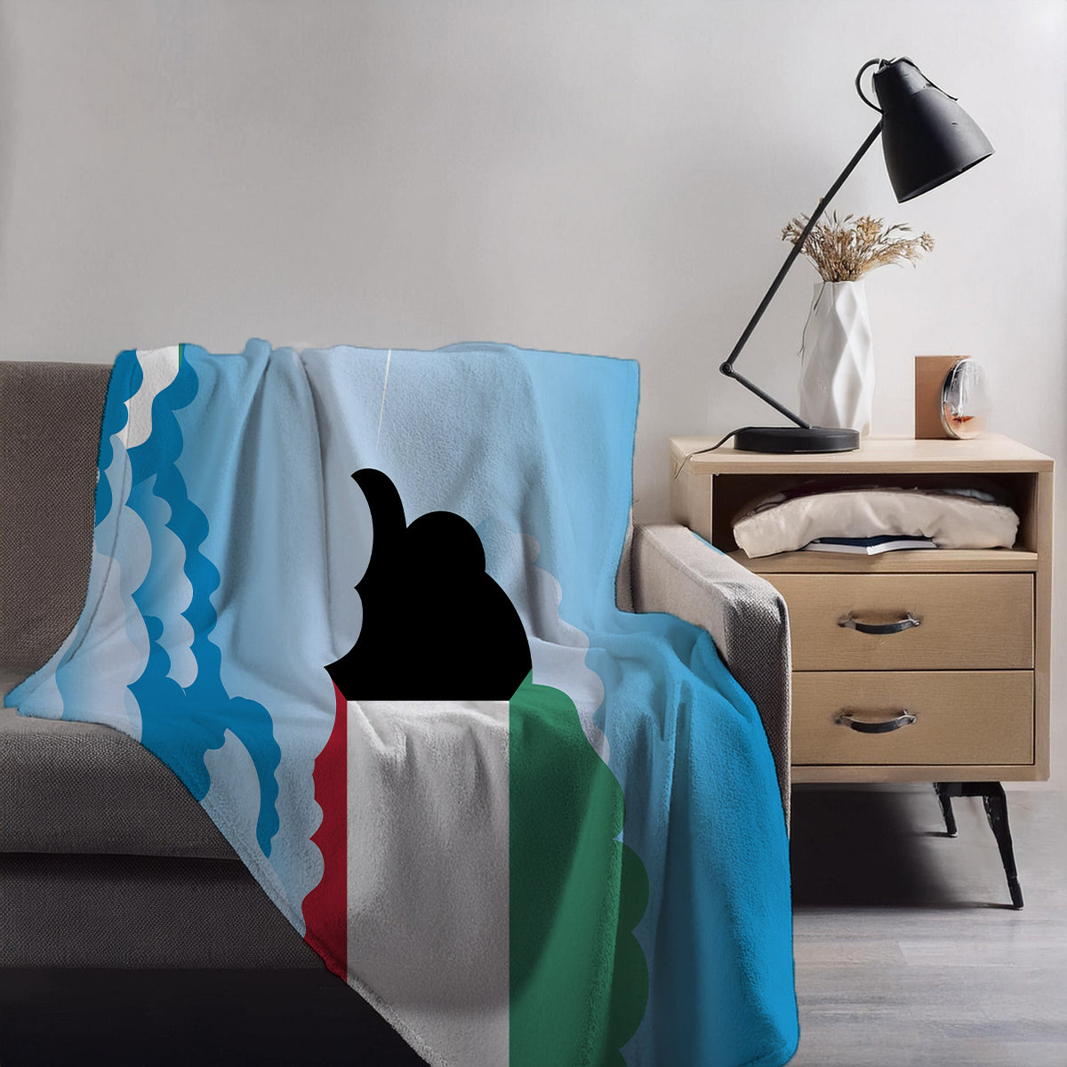 Kuwait Day Clouds Blankets & Throws | Soft Premium Blankets | City Posters Plus