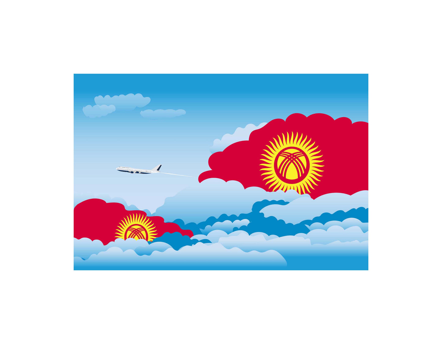 Kyrgyzstan Day Clouds Blankets & Throws | Soft Premium Blankets | City Posters Plus