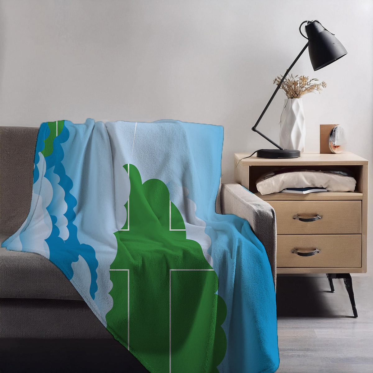 Ladonia Day Clouds Blankets & Throws | Soft Premium Blankets | City Posters Plus