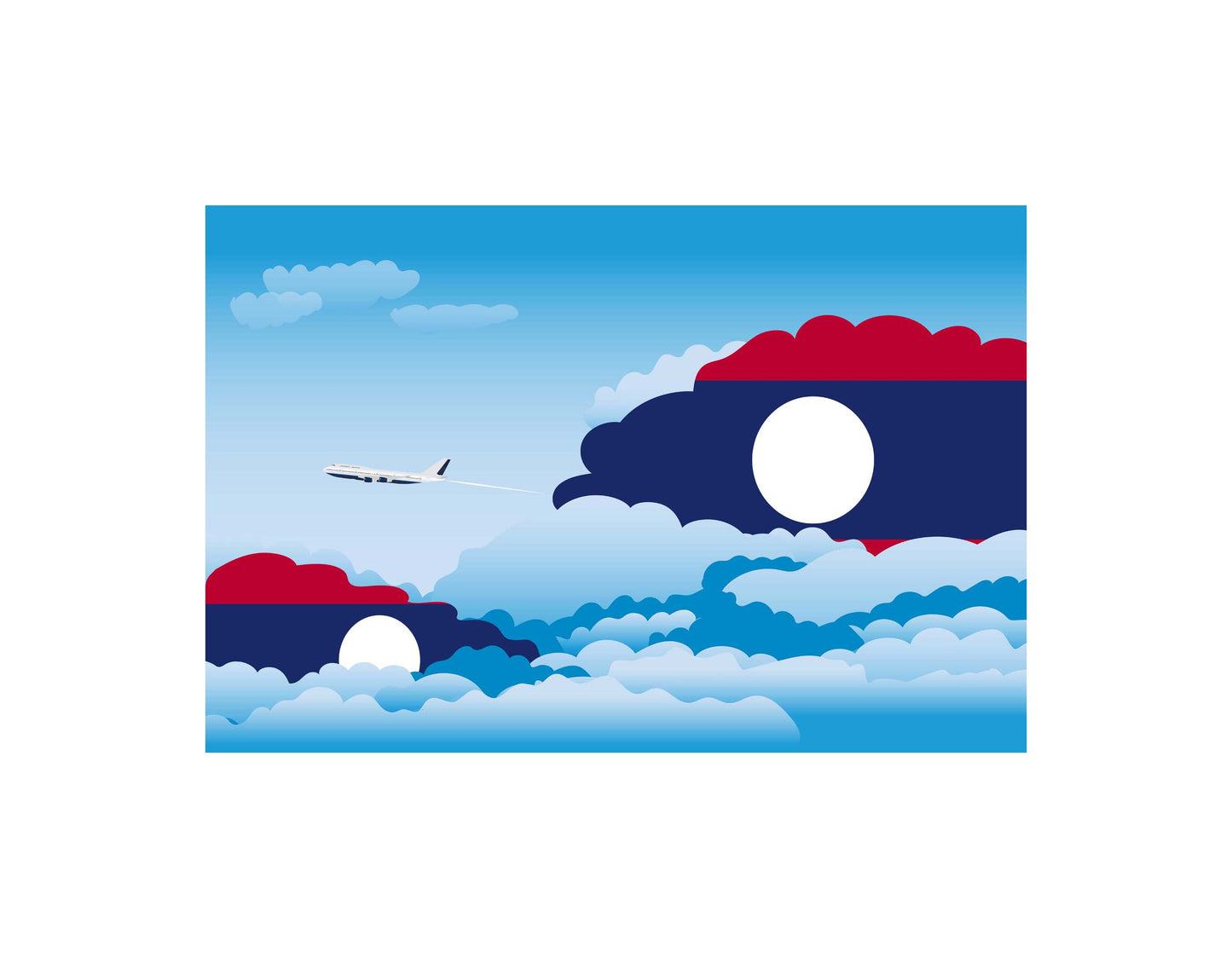 Laos Day Clouds Blankets & Throws | Soft Premium Blankets | City Posters Plus