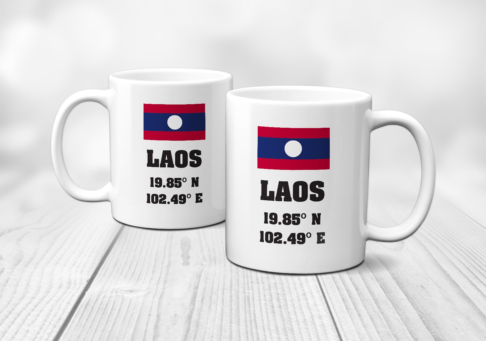 Laos Laitutude Longitude Mug