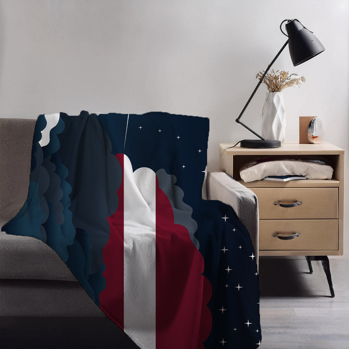 Latvia Night Clouds Blankets & Throws | Premium Soft Blankets | City Posters Plus