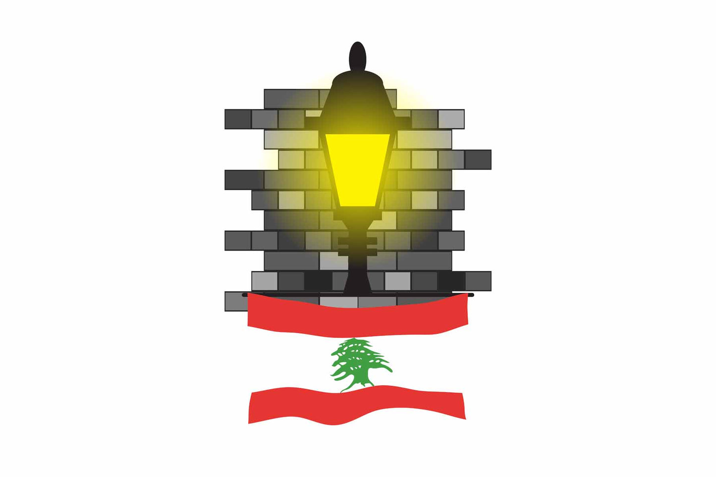 Lebanon Street Lamp Bricks Sticker