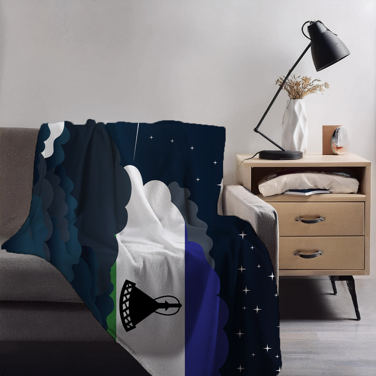 Lesotho Night Clouds Blankets & Throws | Premium Soft Blankets | City Posters Plus