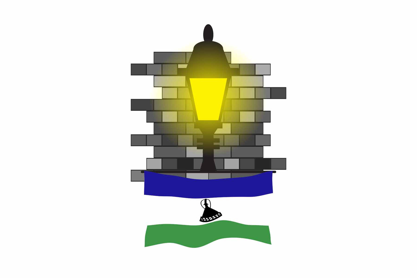 Lesotho Street Lamp Bricks Fridge Magnet