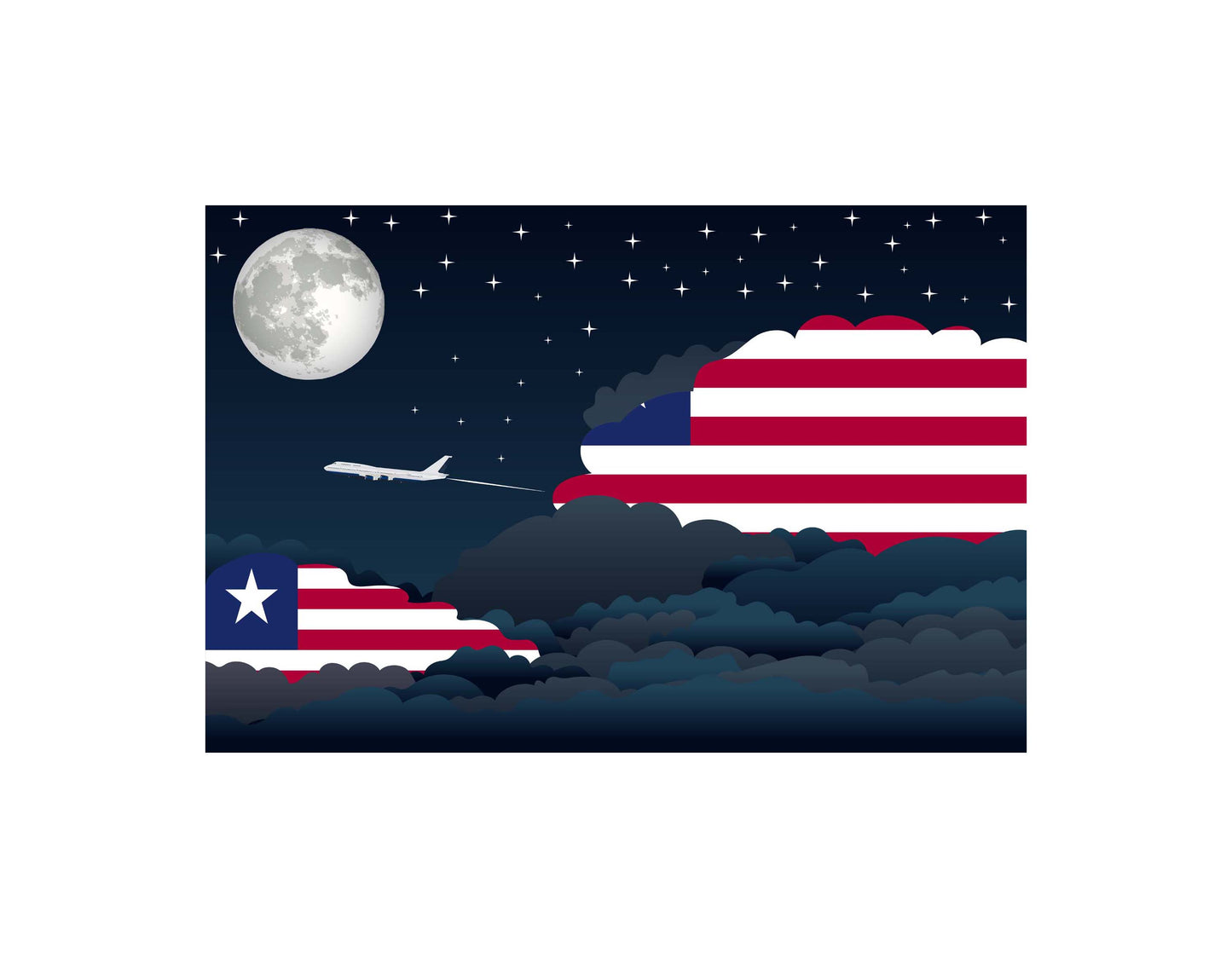 Liberia Night Clouds Blankets & Throws | Premium Soft Blankets | City Posters Plus