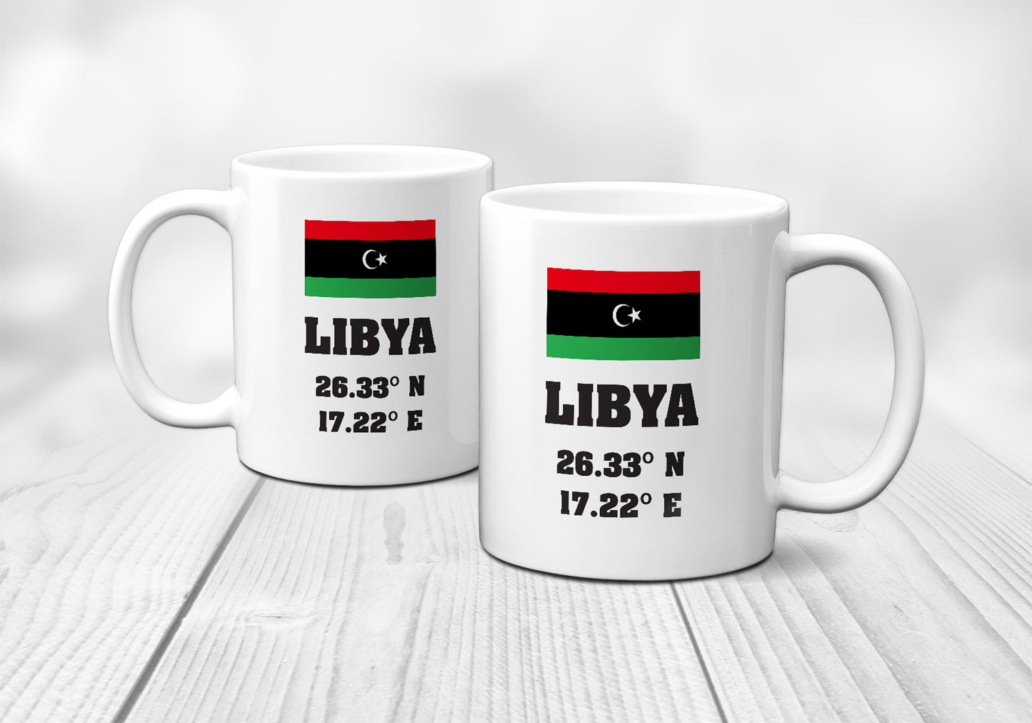 Libya Laitutude Longitude Mug