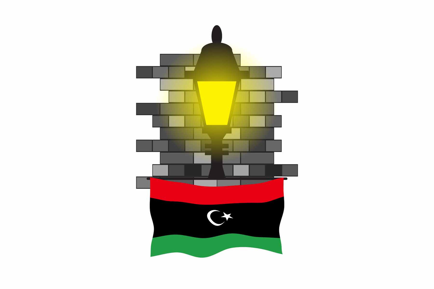 Libya Street Lamp Bricks Sticker