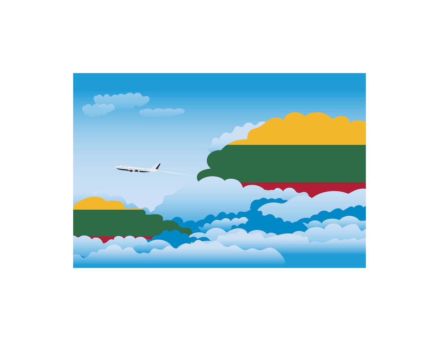 Lithuania Day Clouds Blankets & Throws | Soft Premium Blankets | City Posters Plus