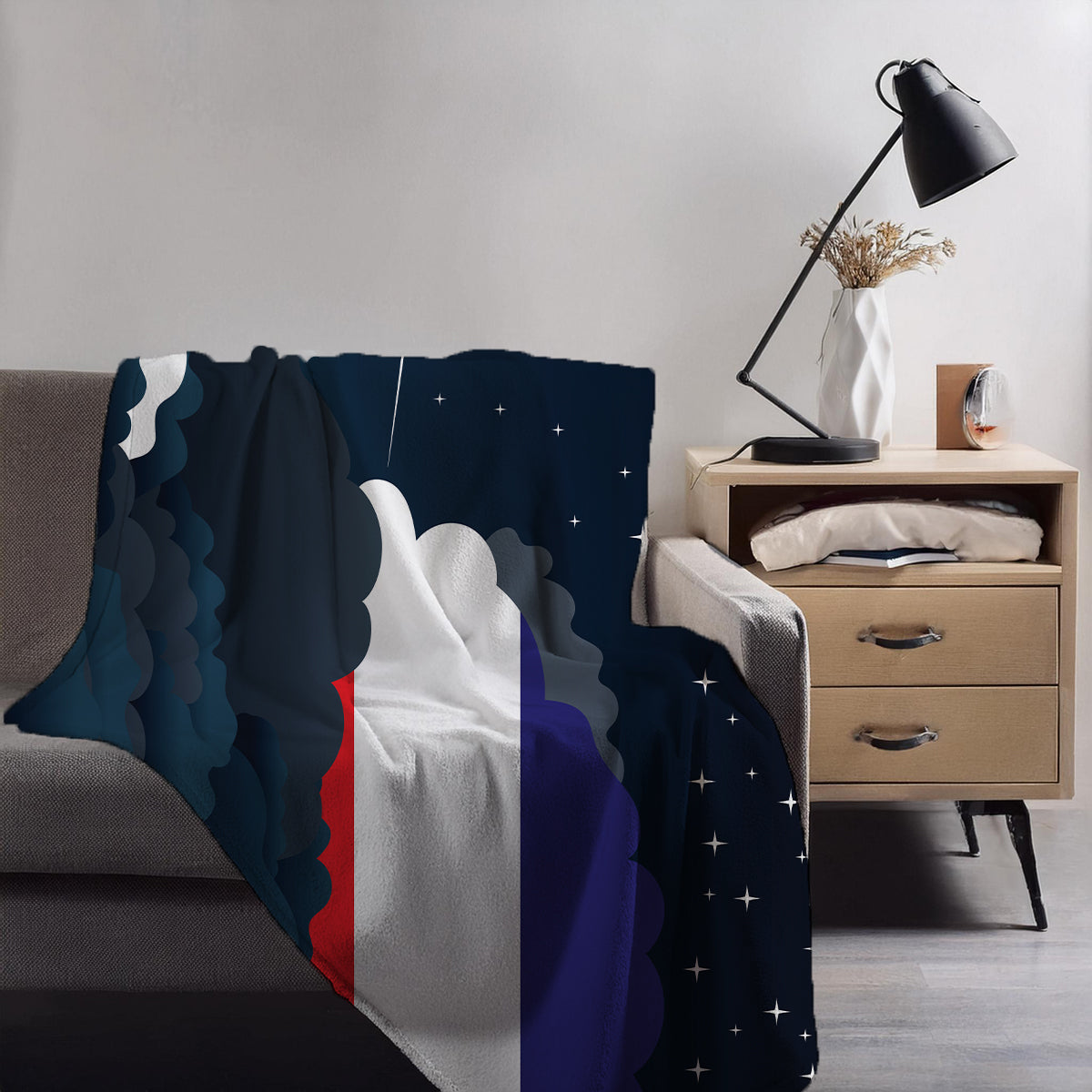 Los Altos Night Clouds Blankets & Throws | Premium Soft Blankets | City Posters Plus
