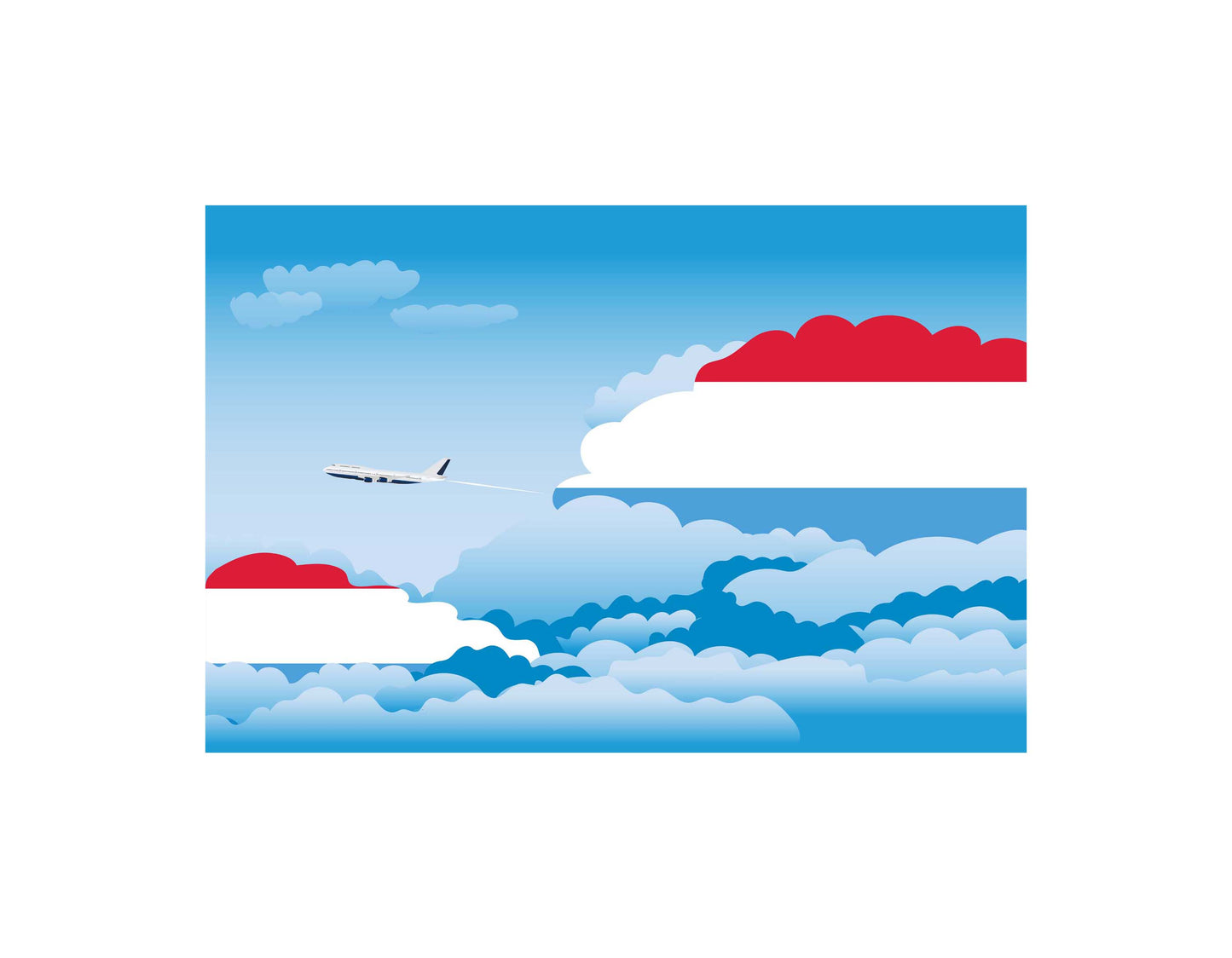 Luxembourg Day Clouds Blankets & Throws | Soft Premium Blankets | City Posters Plus
