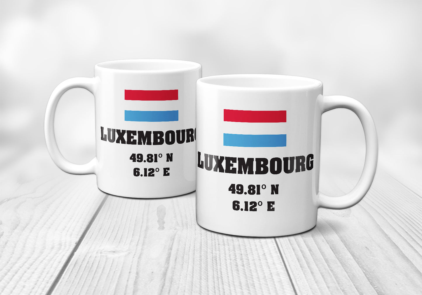 Luxembourg Laitutude Longitude Mug