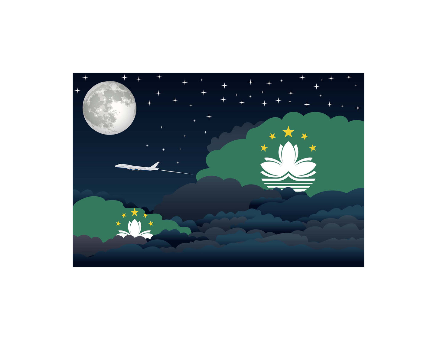 Macau Night Clouds Blankets & Throws | Premium Soft Blankets | City Posters Plus