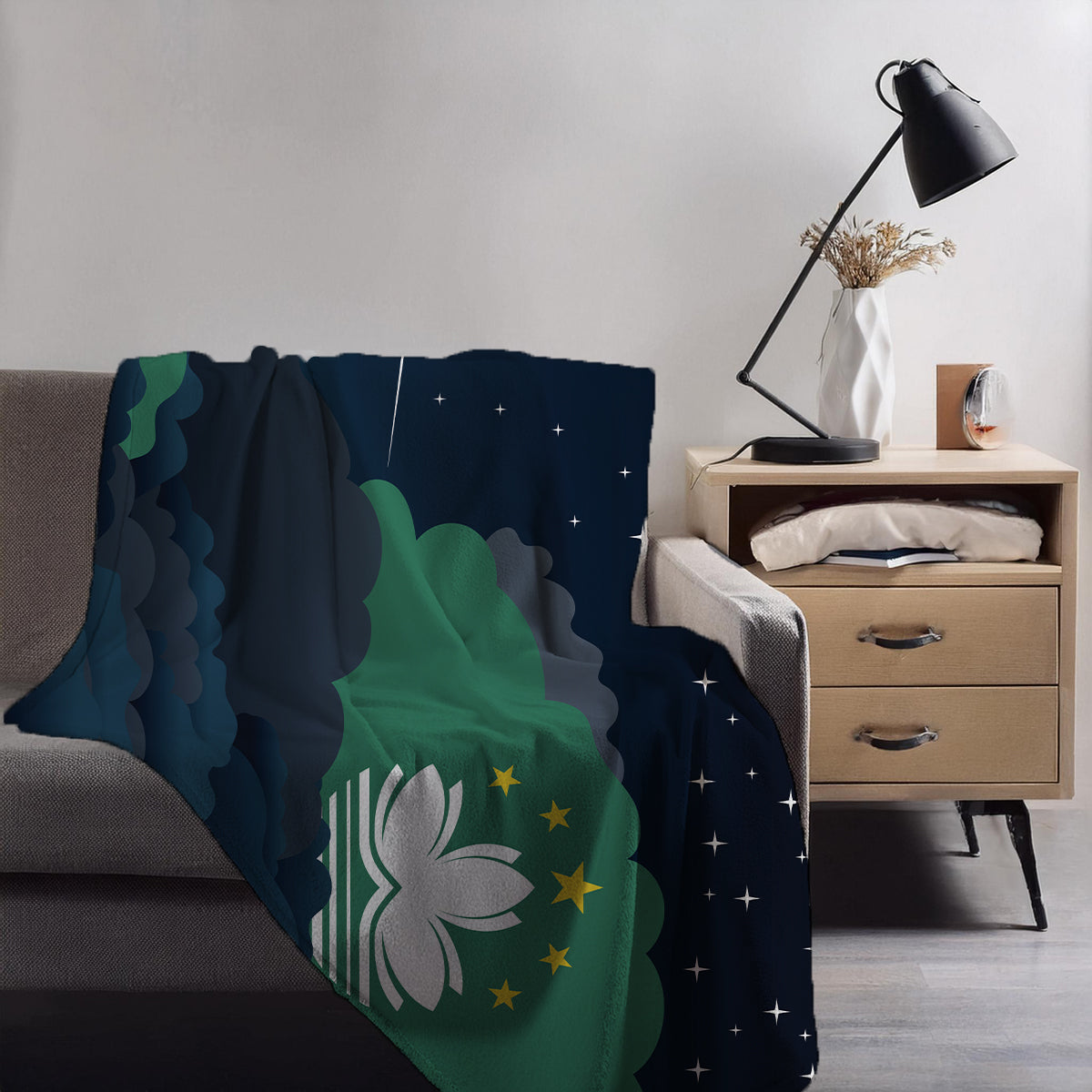 Macau Night Clouds Blankets & Throws | Premium Soft Blankets | City Posters Plus