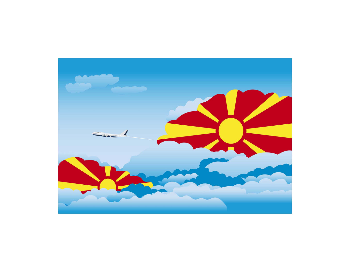 Macedonia Day Clouds Blankets & Throws | Soft Premium Blankets | City Posters Plus