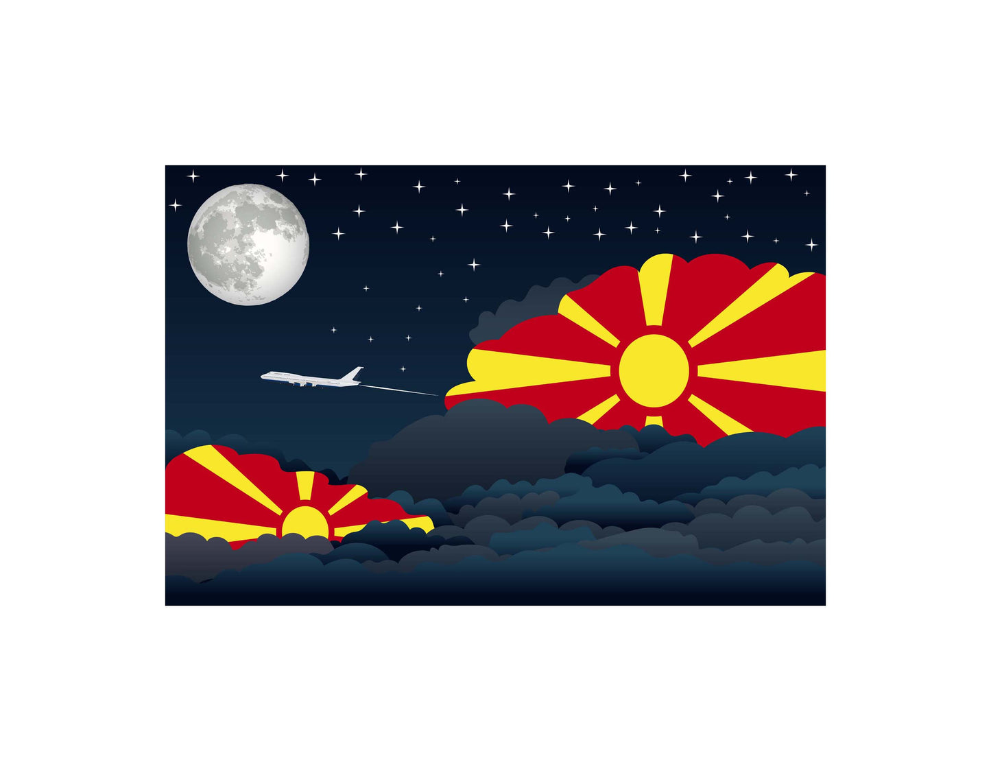 Macedonia Night Clouds Blankets & Throws | Premium Soft Blankets | City Posters Plus