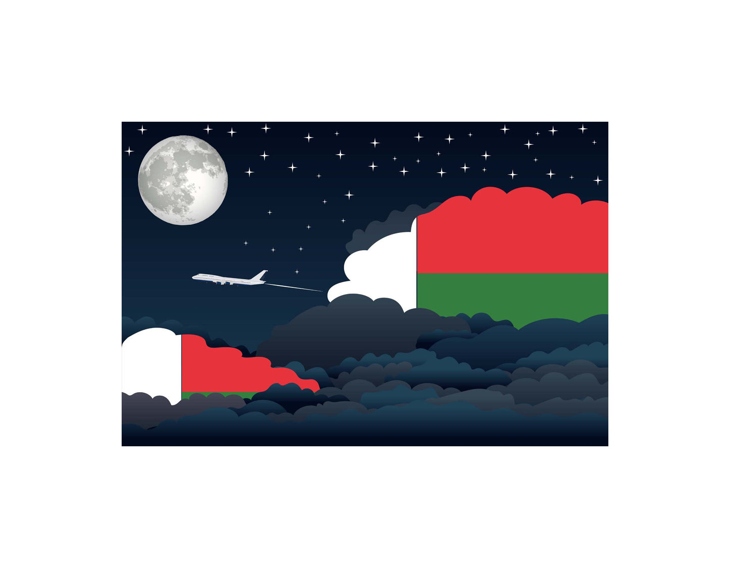 Madagascar Night Clouds Blankets & Throws | Premium Soft Blankets | City Posters Plus