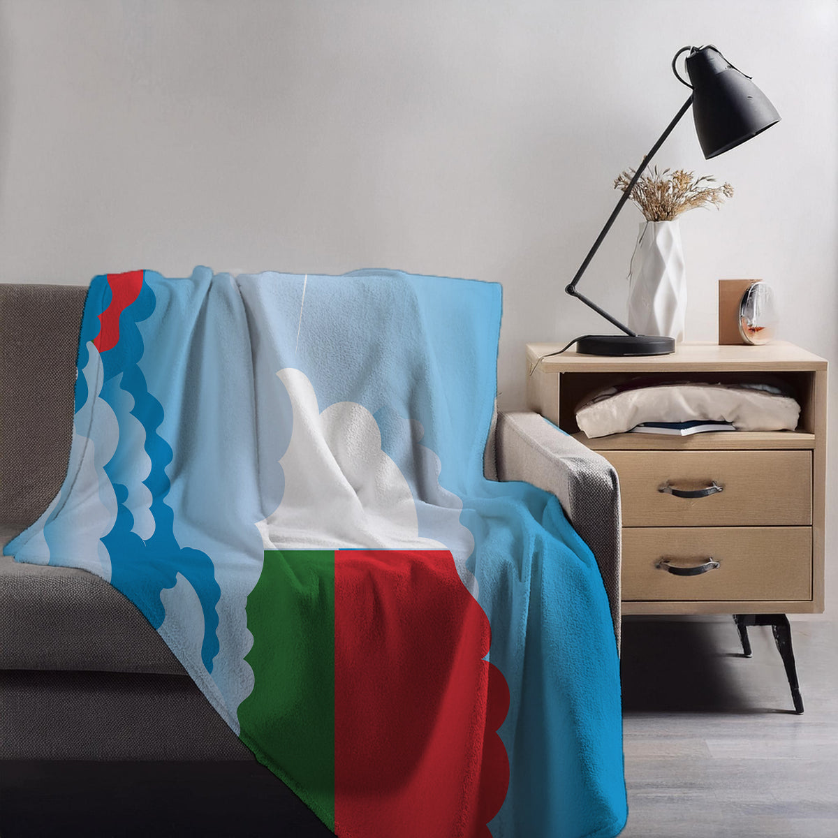 Madagascar Day Clouds Blankets & Throws | Soft Premium Blankets | City Posters Plus