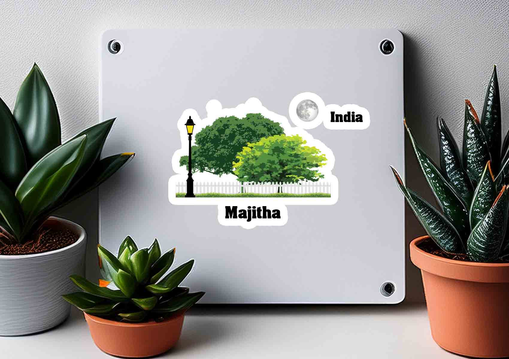 Majitha Home Trees Moon Magnet