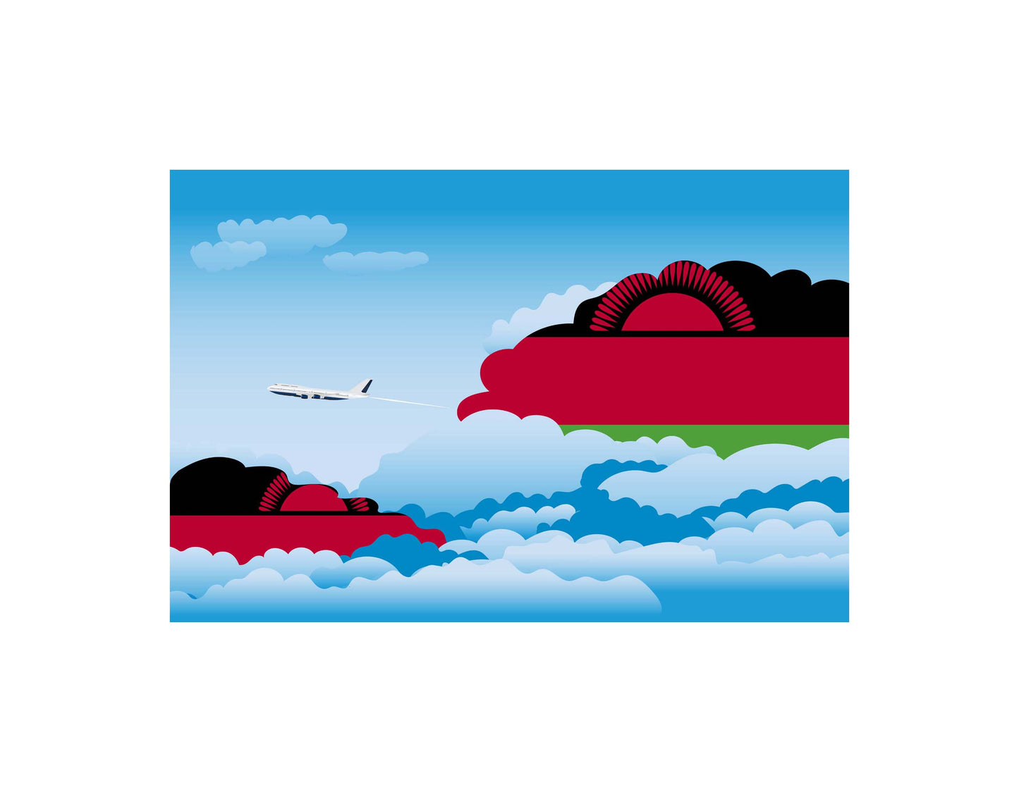 Malawi Day Clouds Blankets & Throws | Soft Premium Blankets | City Posters Plus
