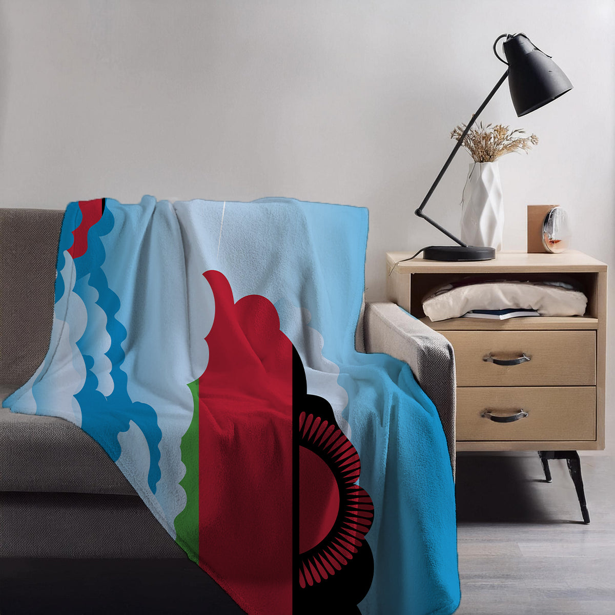 Malawi Day Clouds Blankets & Throws | Soft Premium Blankets | City Posters Plus