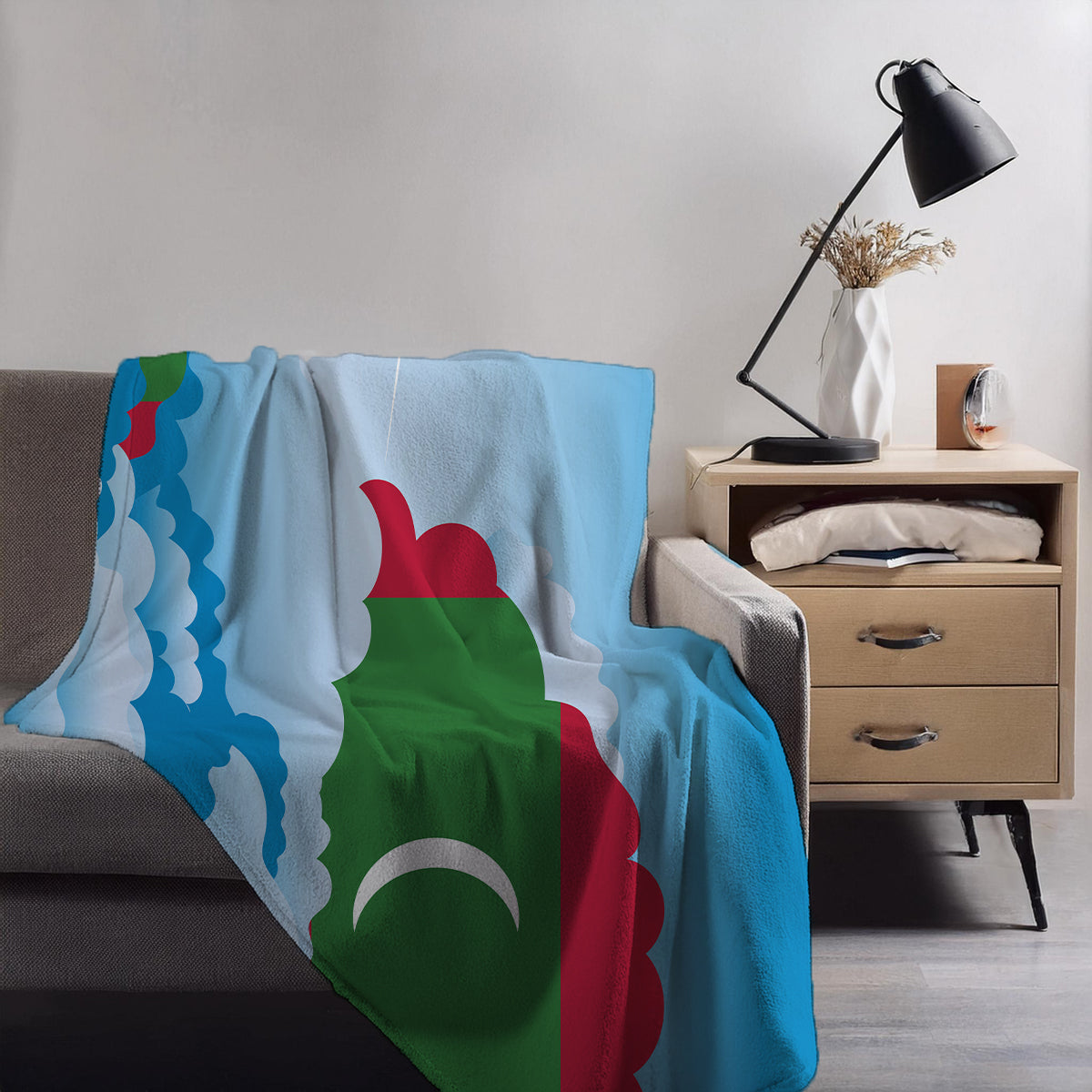 Maldives Day Clouds Blankets & Throws | Soft Premium Blankets | City Posters Plus