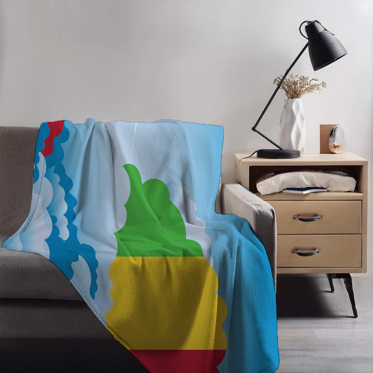 Mali Day Clouds Blankets & Throws | Soft Premium Blankets | City Posters Plus