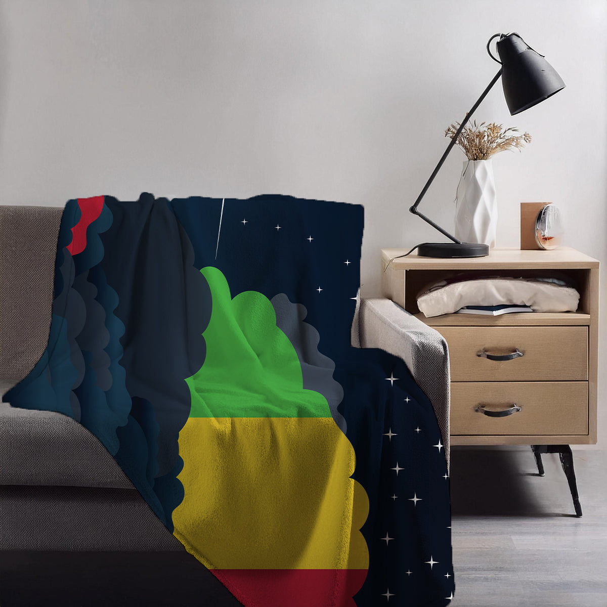 Mali Night Clouds Blankets & Throws | Premium Soft Blankets | City Posters Plus