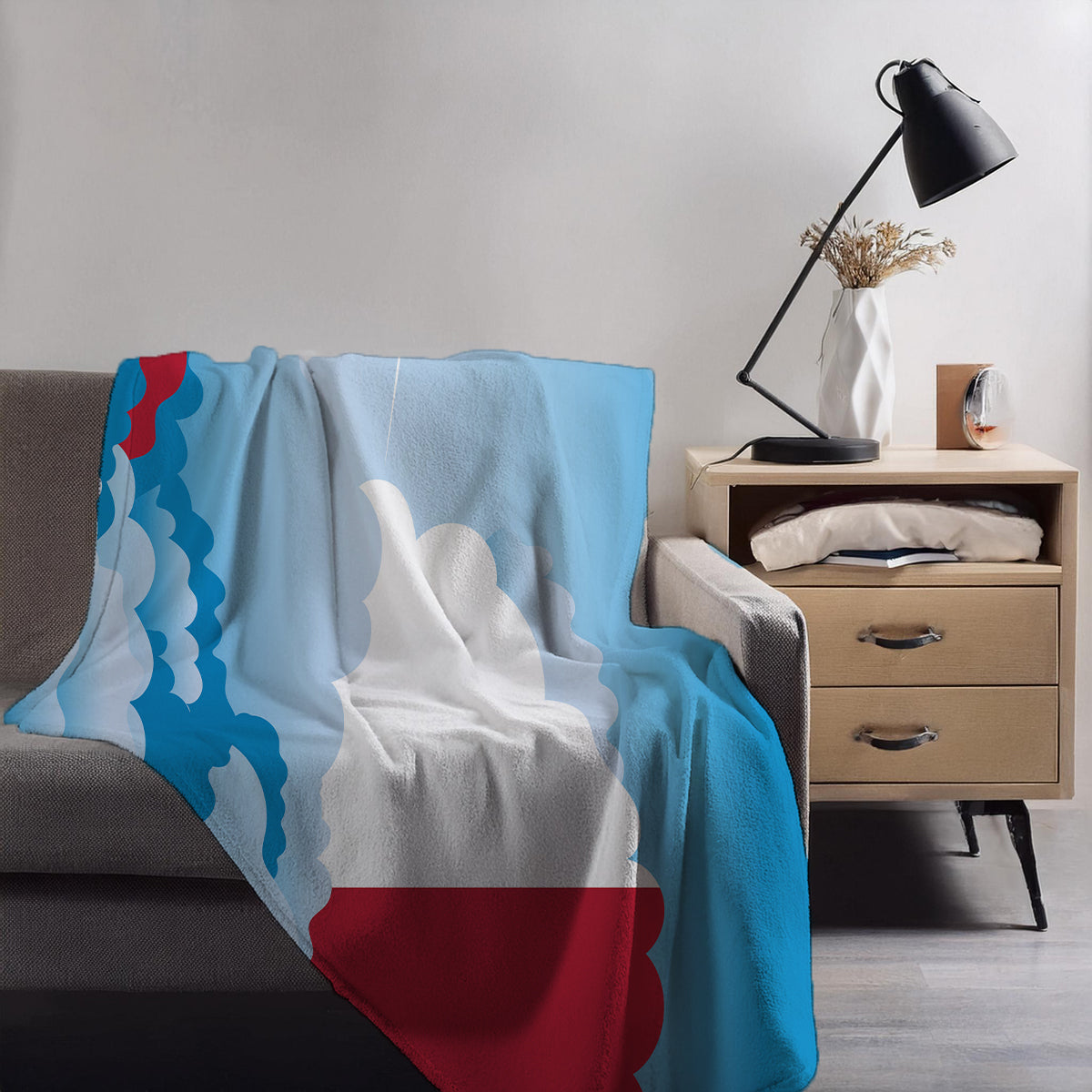 Malta Day Clouds Blankets & Throws | Soft Premium Blankets | City Posters Plus