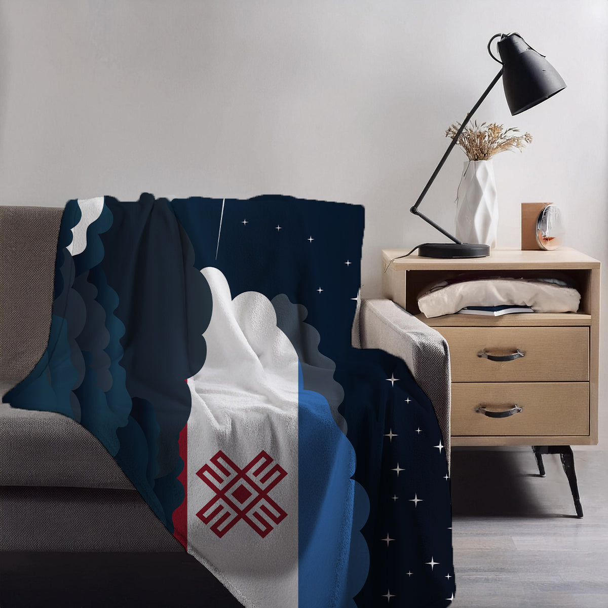 Mari El Night Clouds Blankets & Throws | Premium Soft Blankets | City Posters Plus