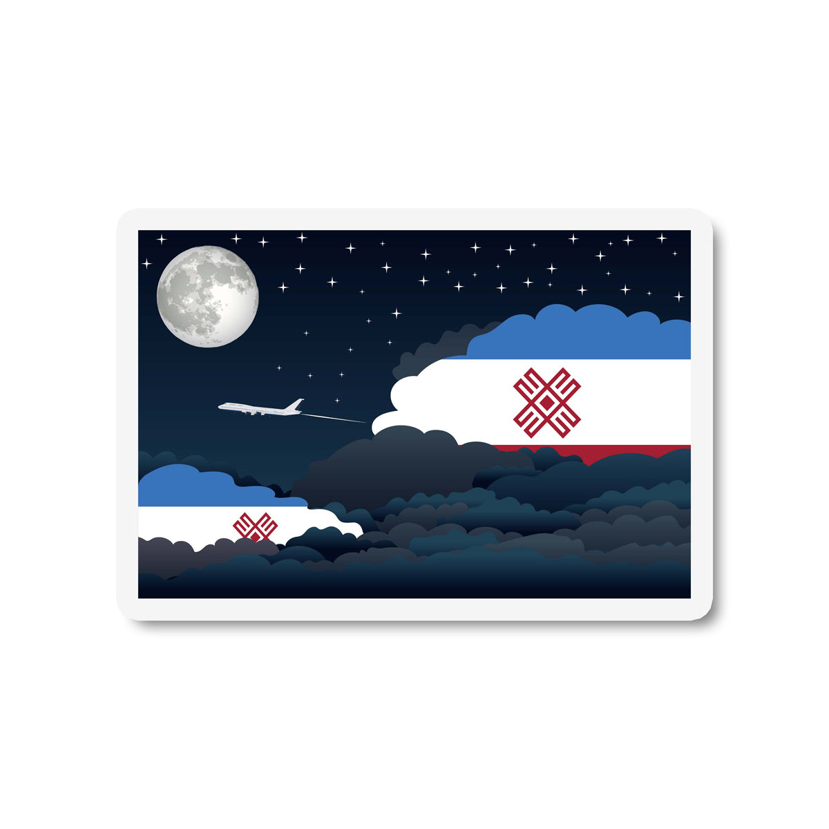 Mari El Night Clouds Fridge Magnet