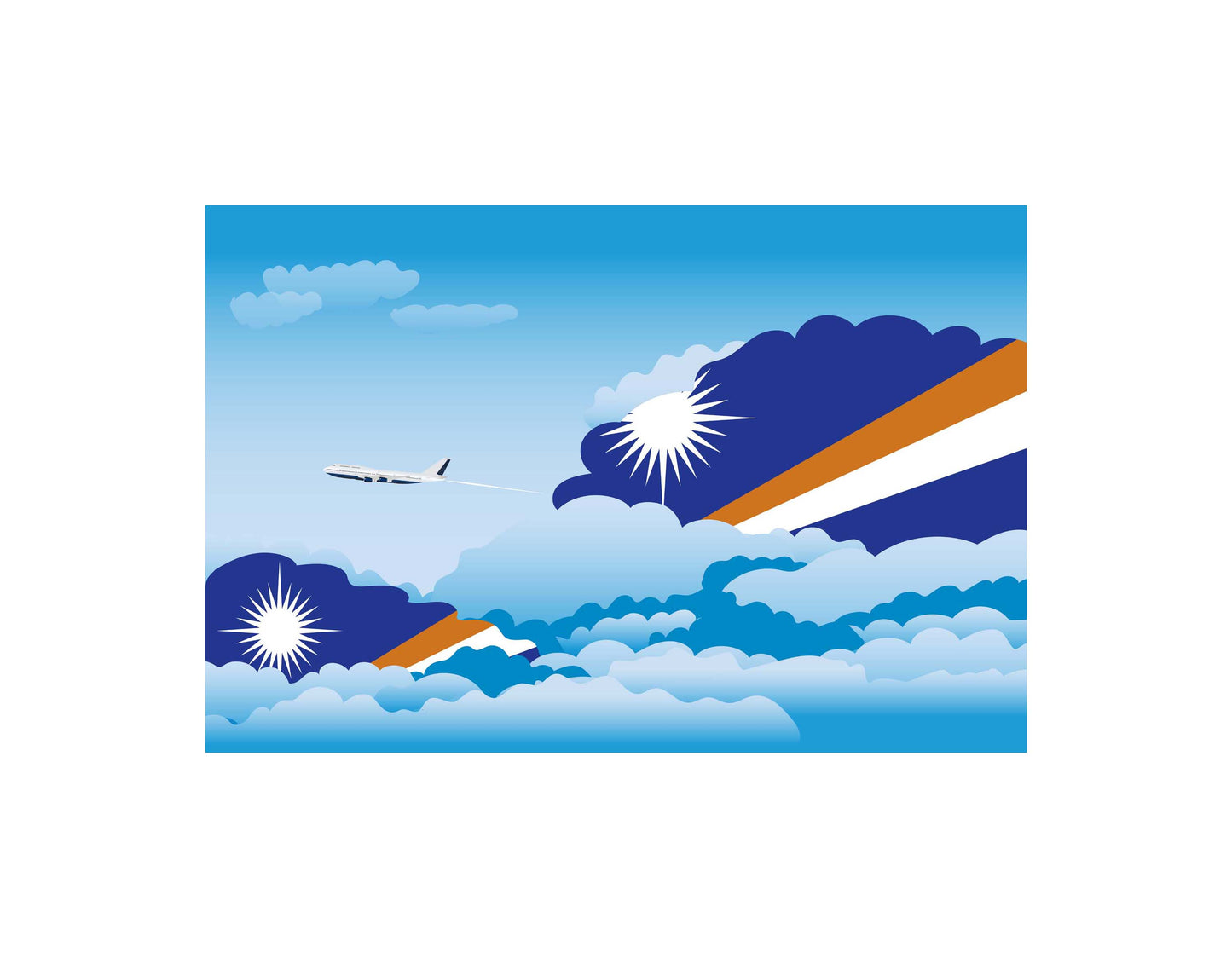 Marshall Islands Day Clouds Blankets & Throws | Soft Premium Blankets | City Posters Plus