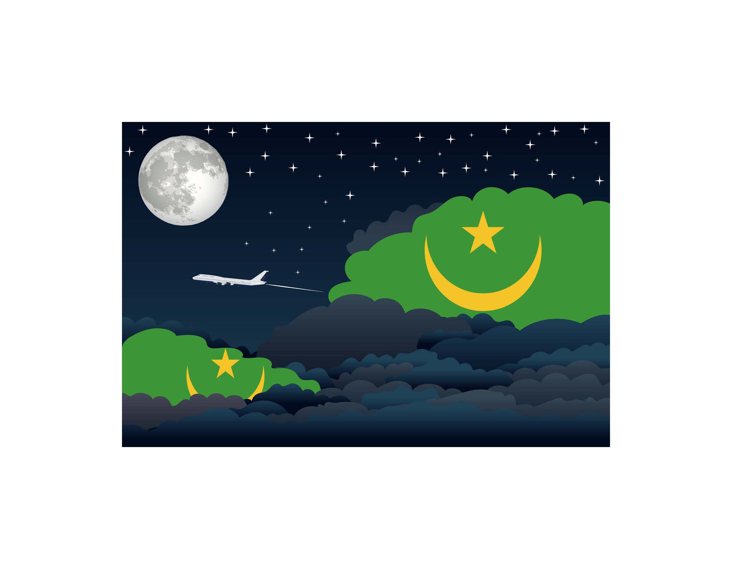 Mauritania Night Clouds Blankets & Throws | Premium Soft Blankets | City Posters Plus