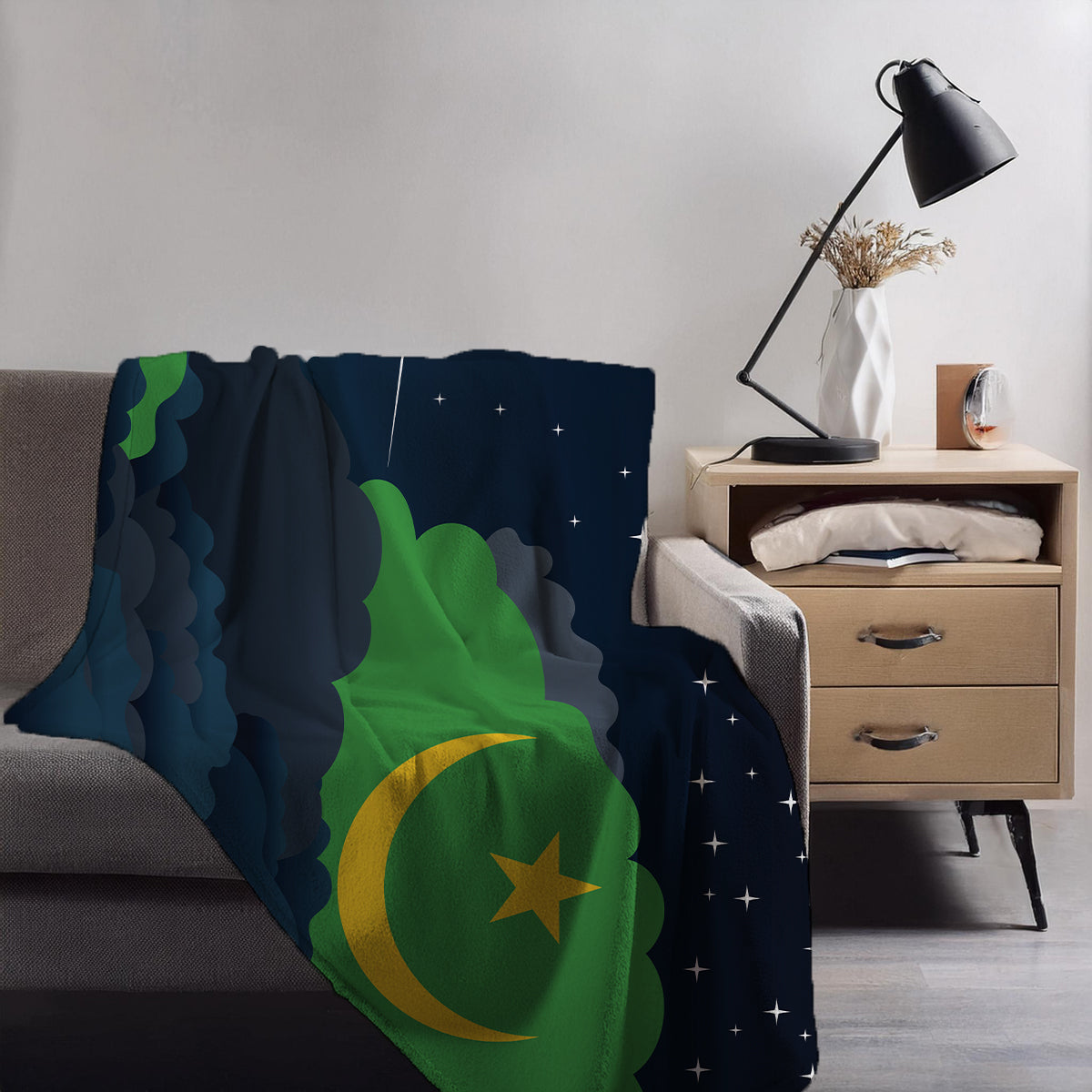 Mauritania Night Clouds Blankets & Throws | Premium Soft Blankets | City Posters Plus
