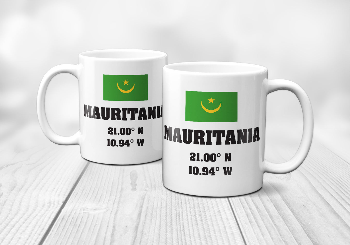 Mauritania Laitutude Longitude Mug