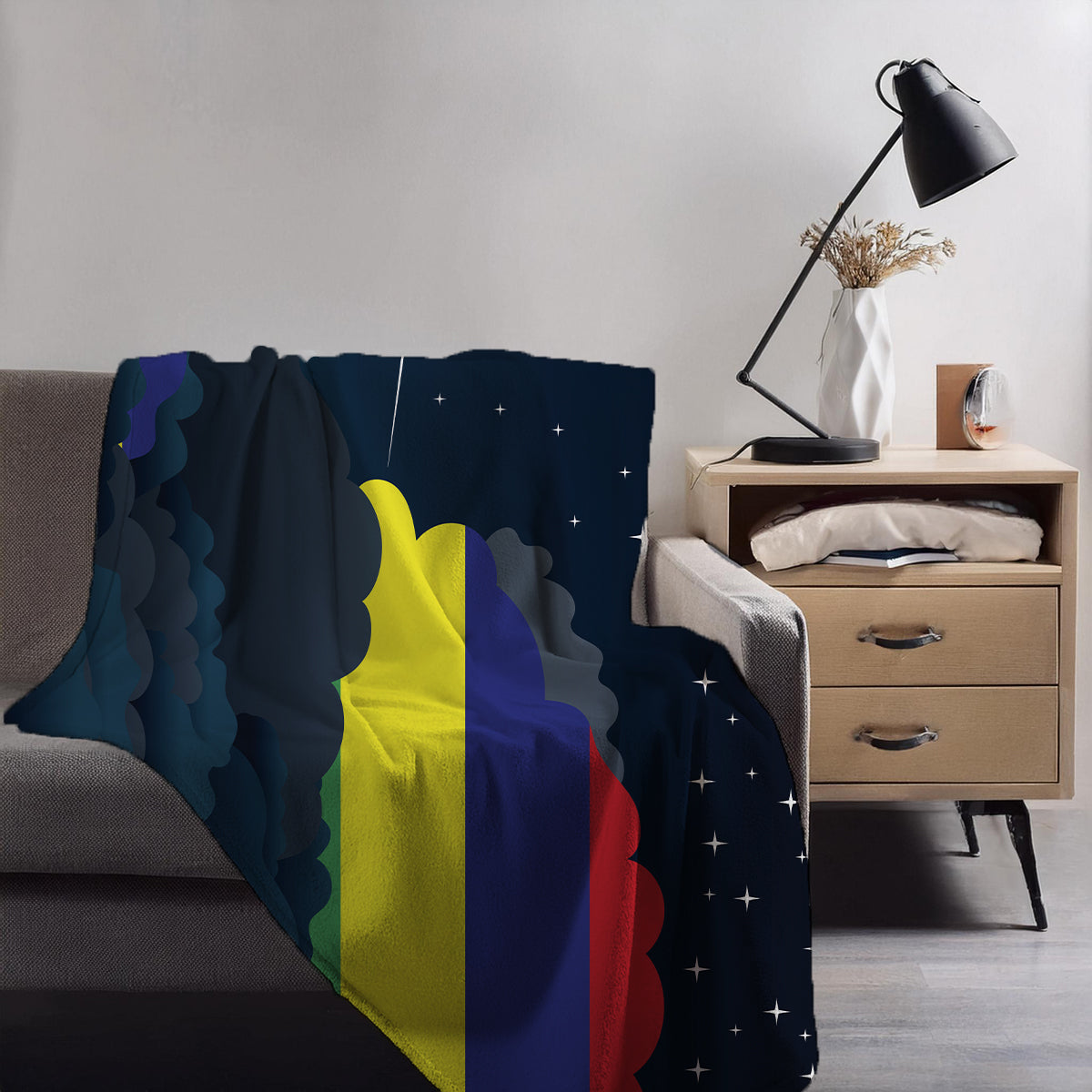 Mauritius Night Clouds Blankets & Throws | Premium Soft Blankets | City Posters Plus