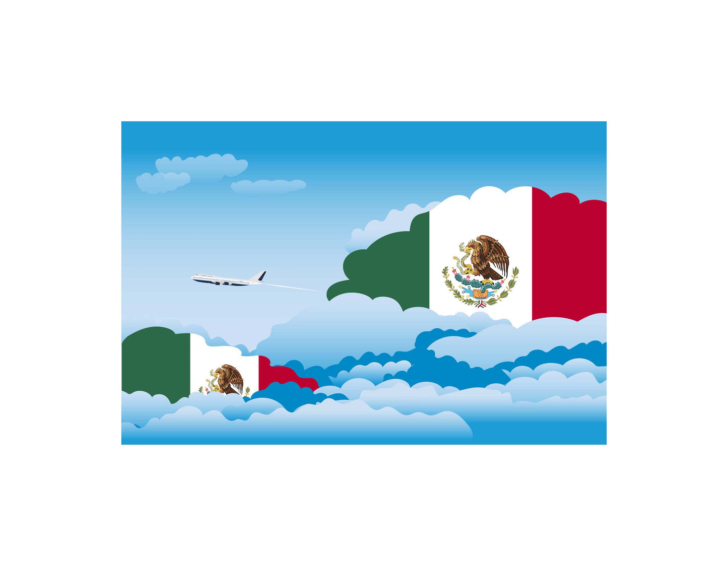Mexico Day Clouds Blankets & Throws | Soft Premium Blankets | City Posters Plus