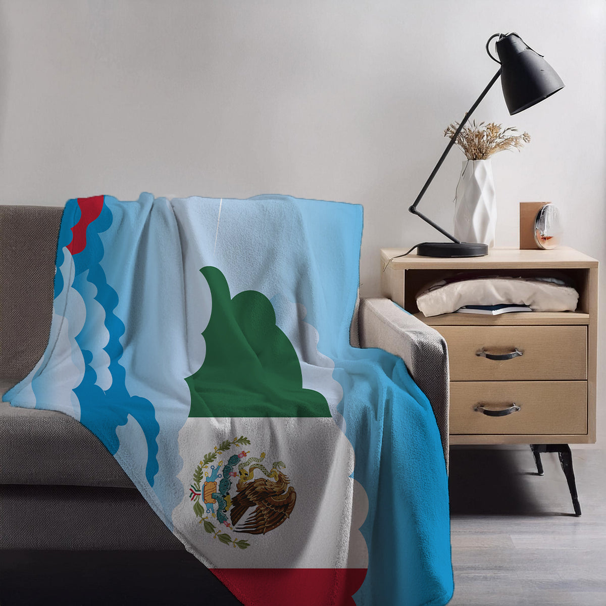 Mexico Day Clouds Blankets & Throws | Soft Premium Blankets | City Posters Plus
