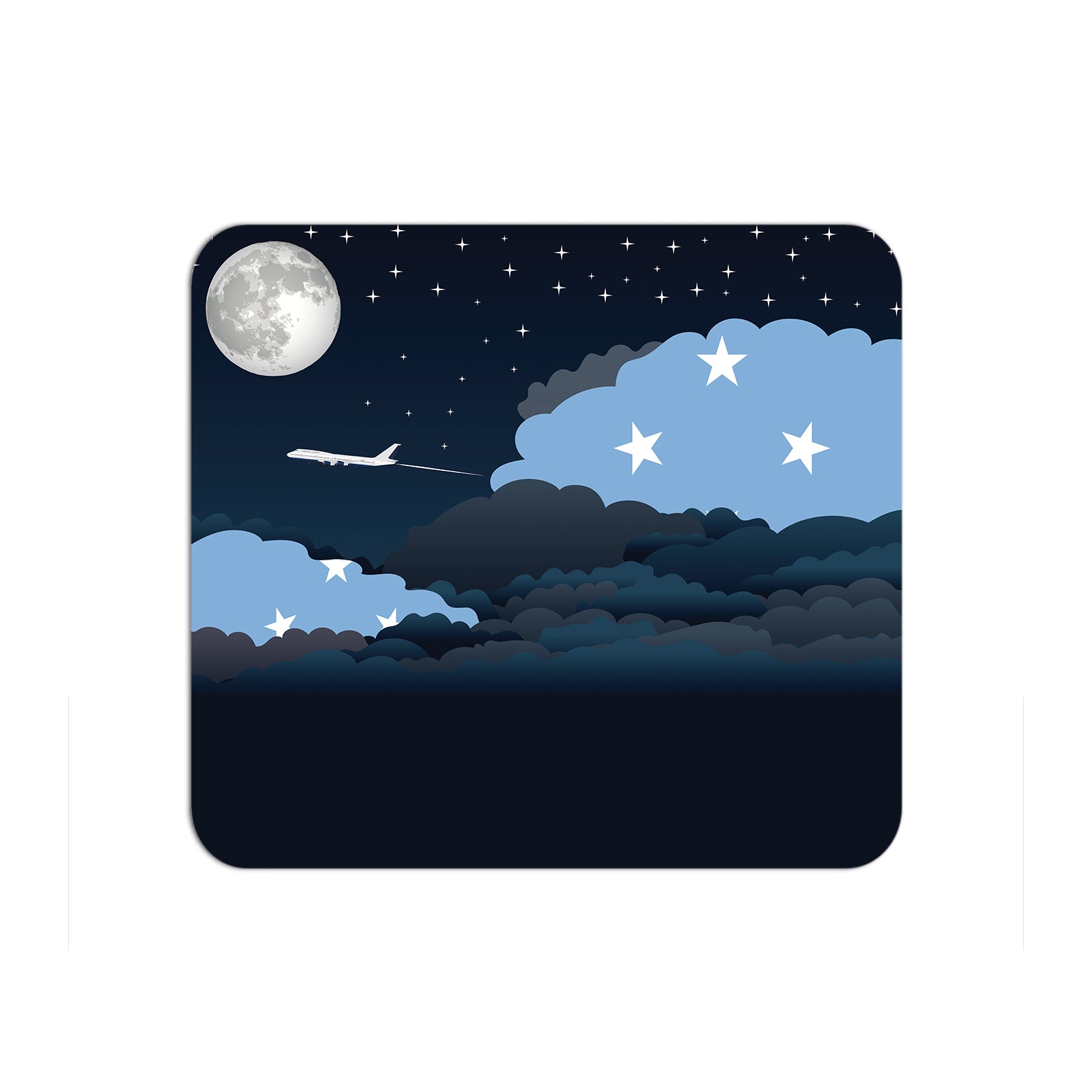 Micronesia Federated States Airplane Airport Flight Night Clouds Mousepad 
