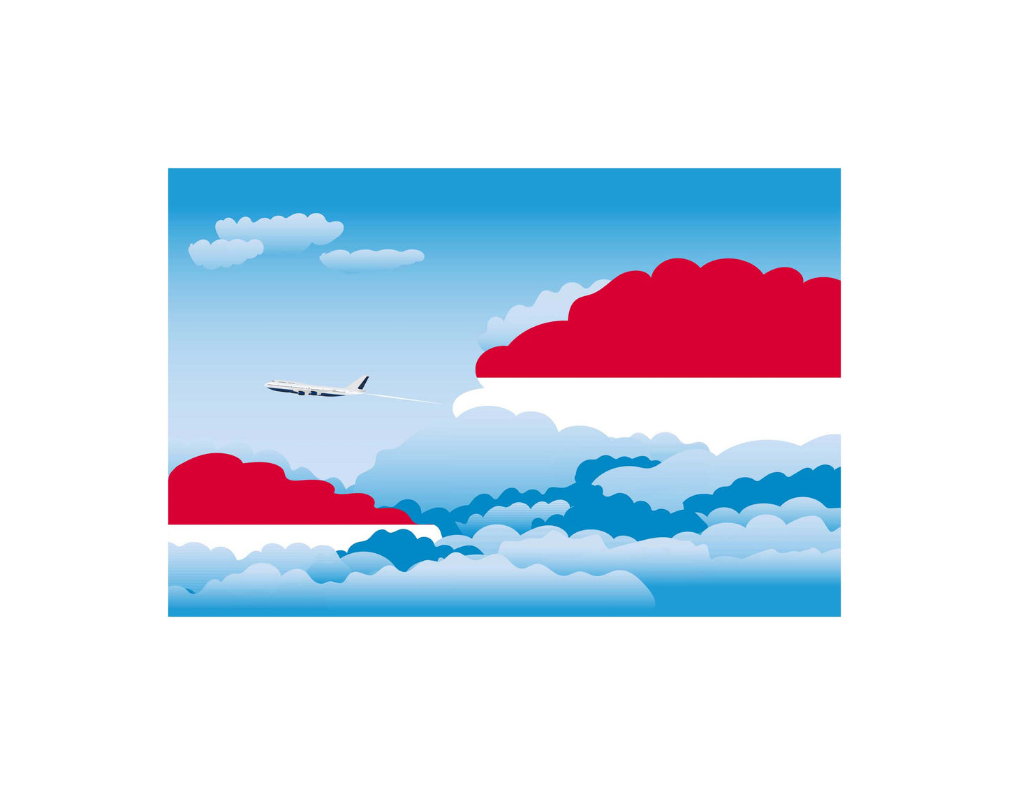 Monaco Day Clouds Blankets & Throws | Soft Premium Blankets | City Posters Plus