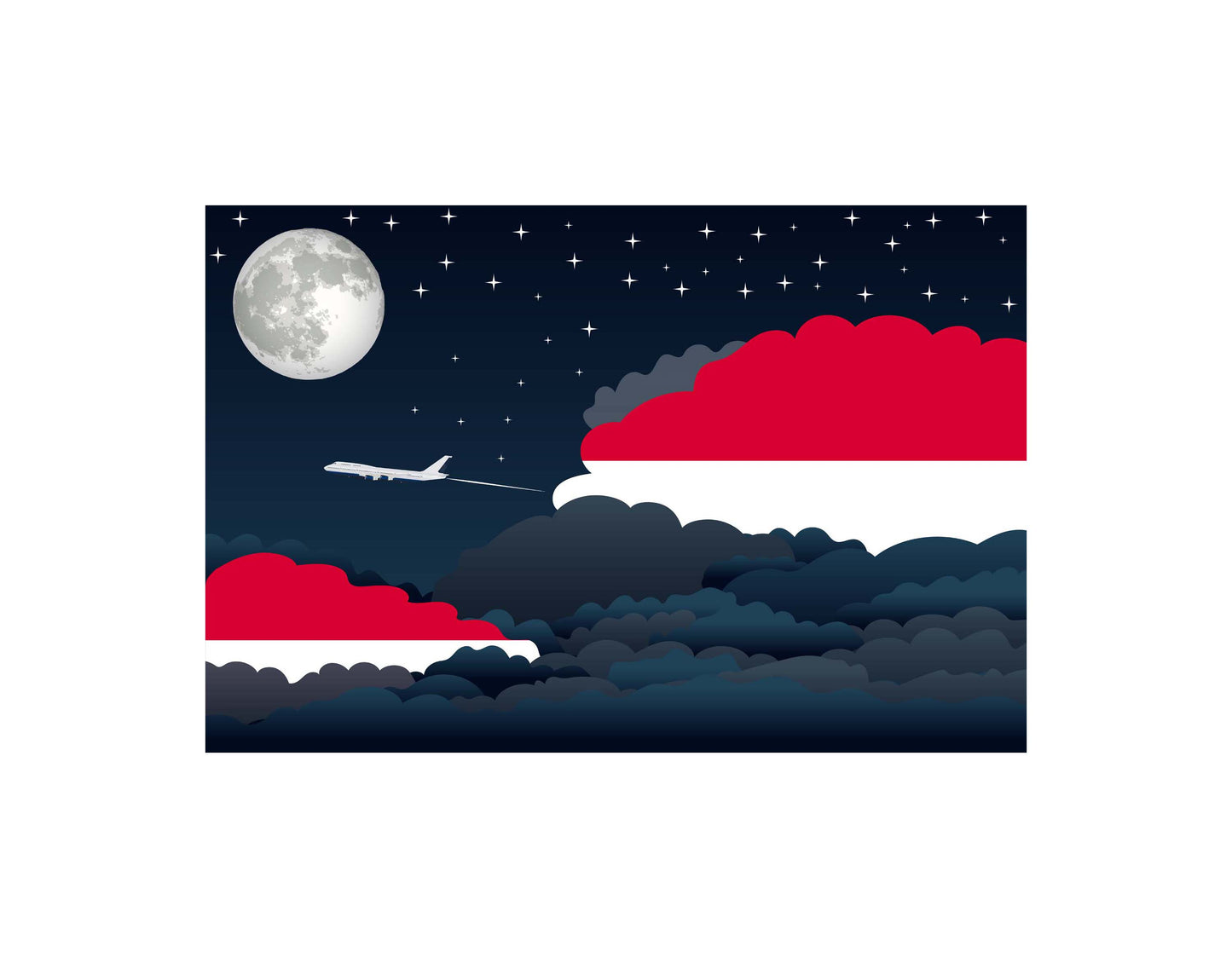 Monaco Night Clouds Blankets & Throws | Premium Soft Blankets | City Posters Plus