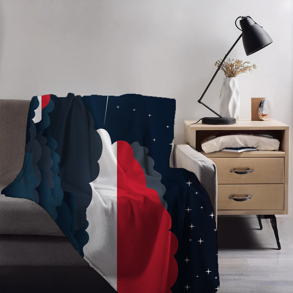 Monaco Night Clouds Blankets & Throws | Premium Soft Blankets | City Posters Plus