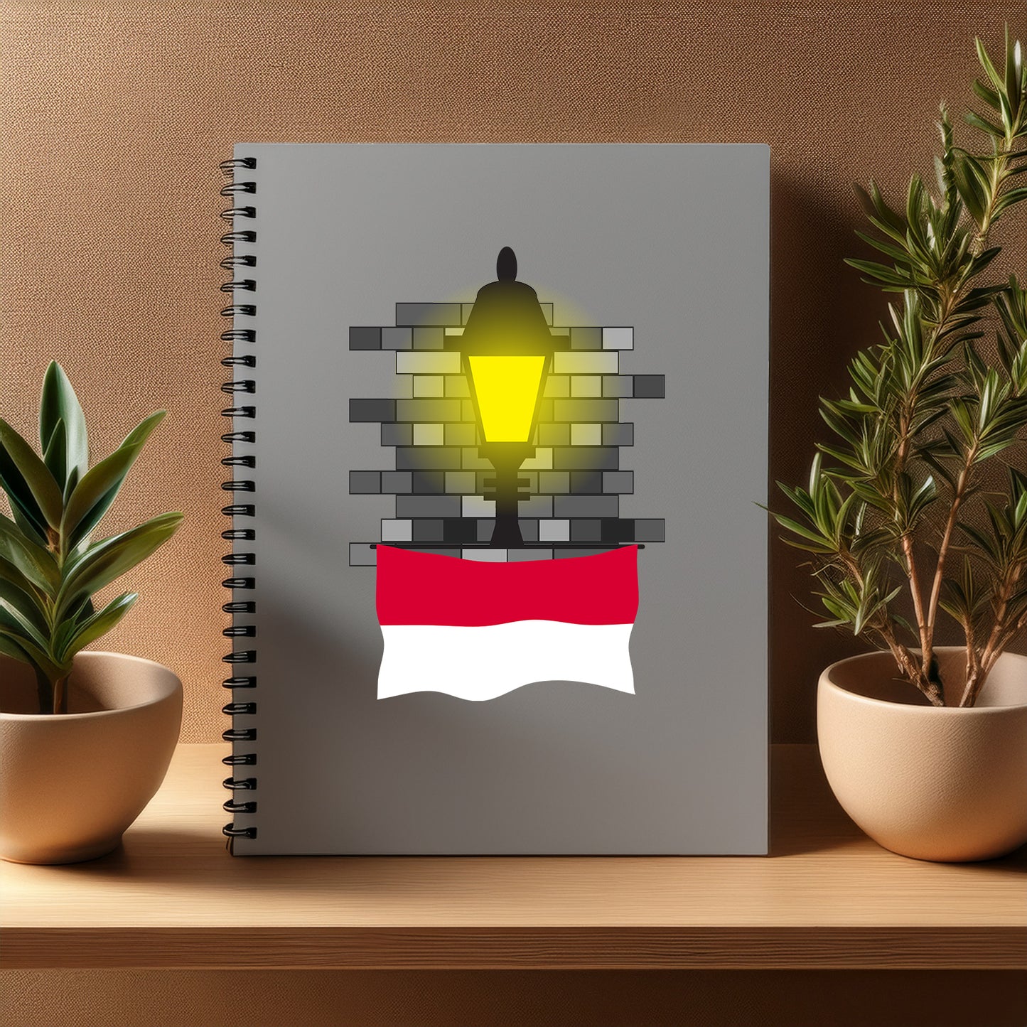 Monaco  Street Lamp Bricks Notebook